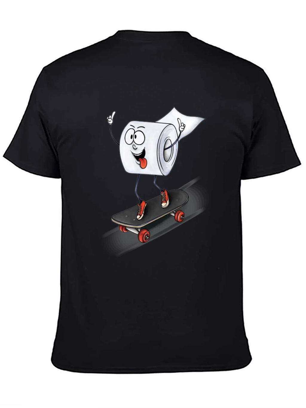 Skateboarding Toilet Paper Roll Graphic Tee product image 4