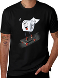 Skateboarding Toilet Paper Roll Graphic Tee product image 1