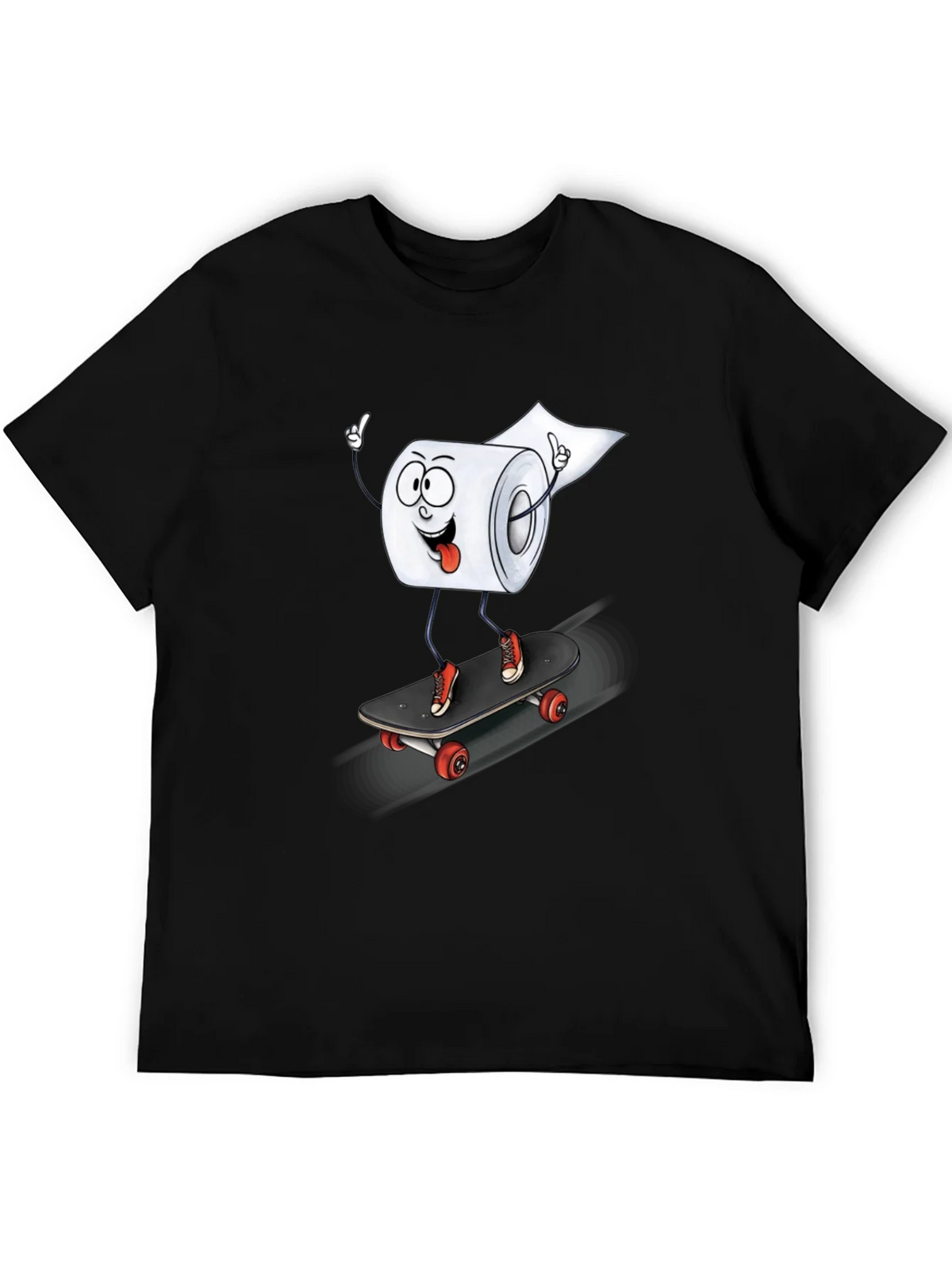 Skateboarding Toilet Paper Roll Graphic Tee product image 5