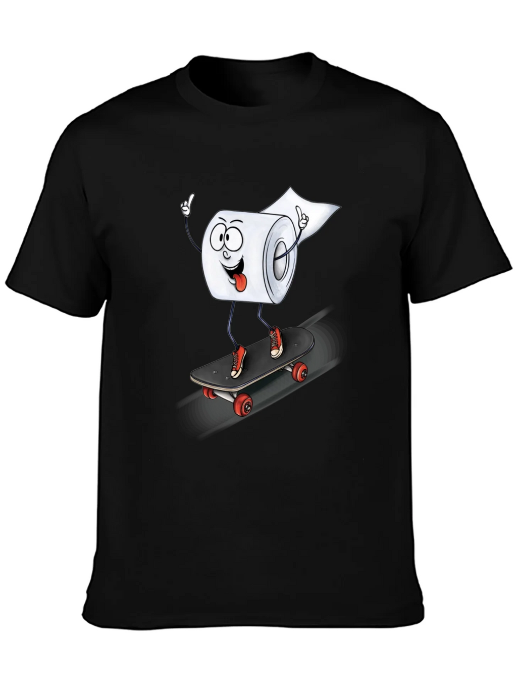 Skateboarding Toilet Paper Roll Graphic Tee product image 3