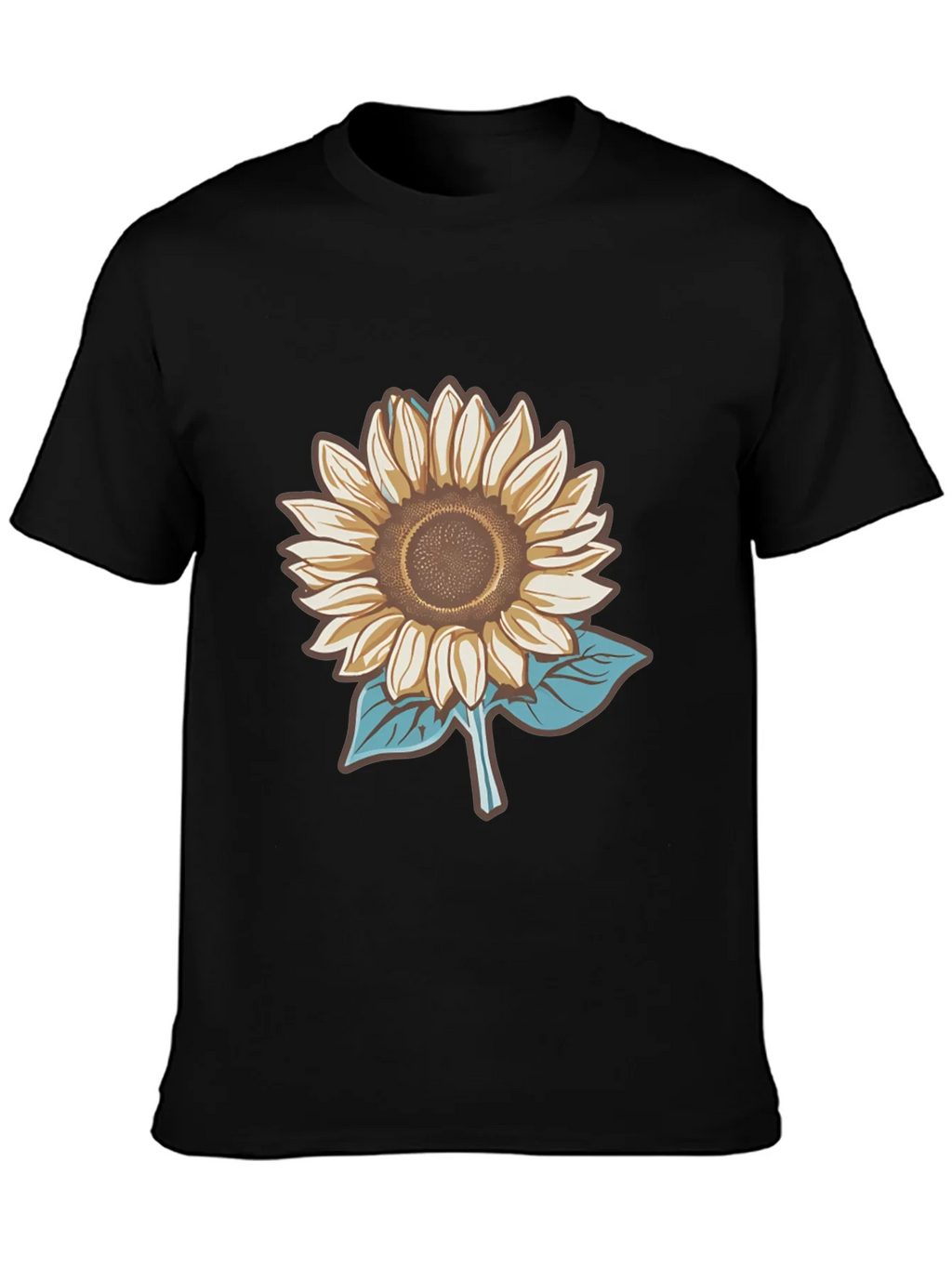 Sunflower Graphic Tee - Stylish Mens Black T-Shirt product image 3