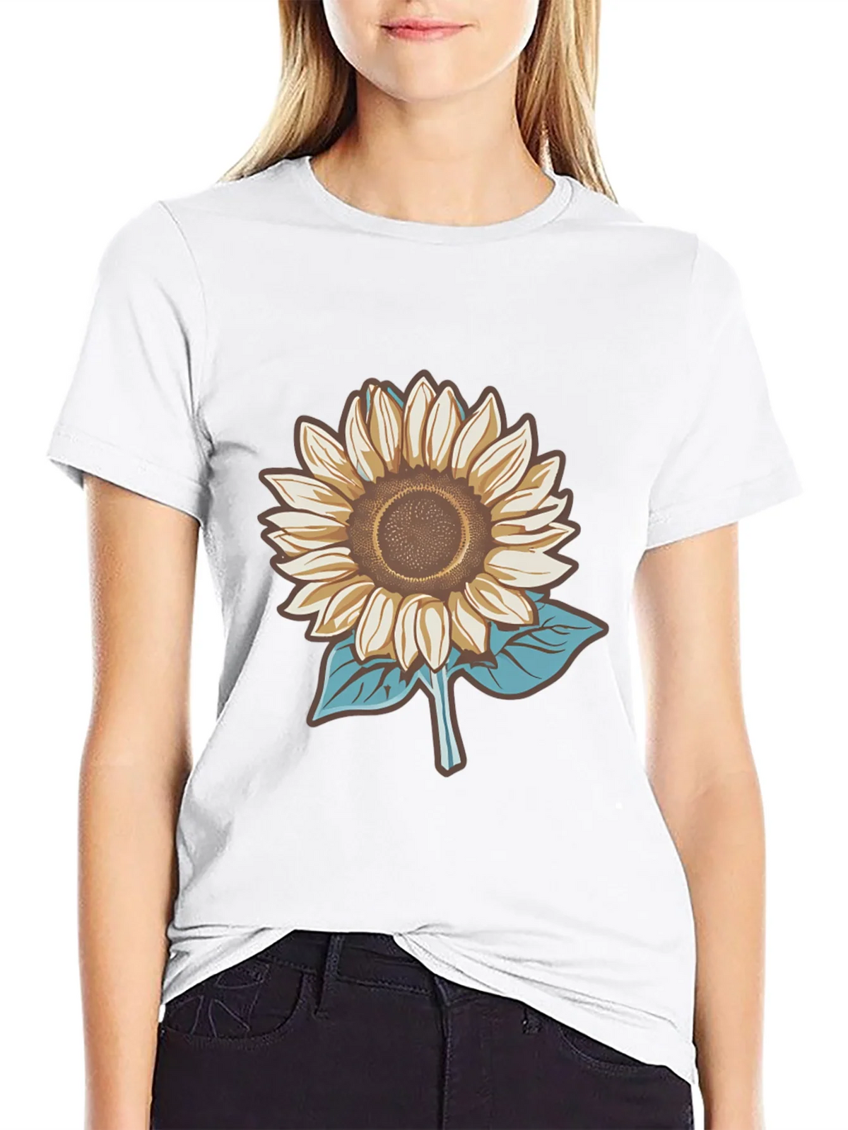 Sunflower Graphic Tee - Stylish Mens Black T-Shirt product image 8