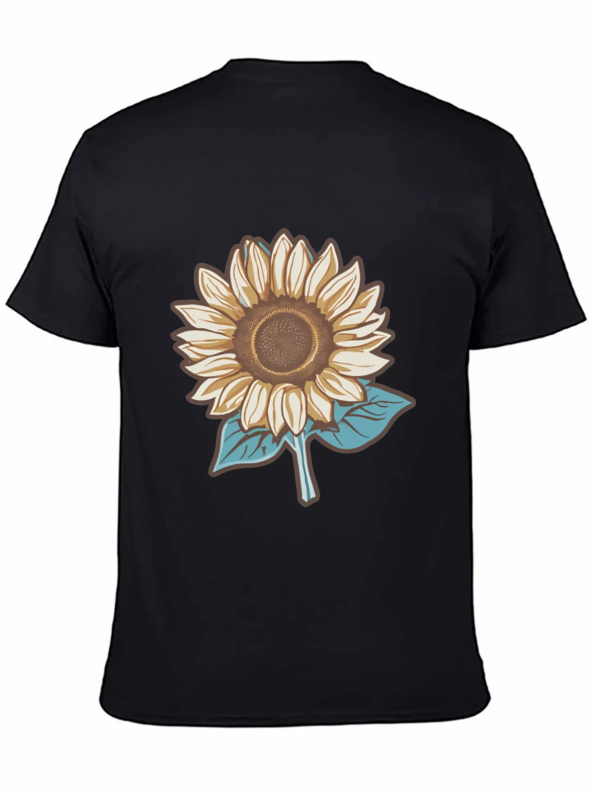Sunflower Graphic Tee - Stylish Mens Black T-Shirt product image 4
