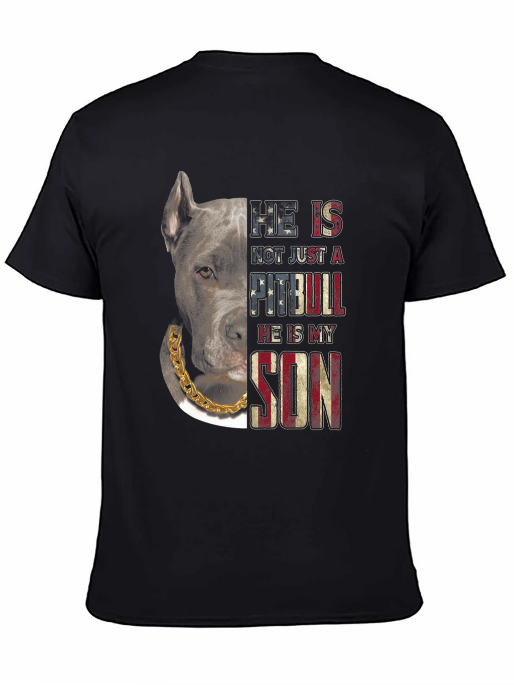 Pitbull Son American Flag T-Shirt product image 4
