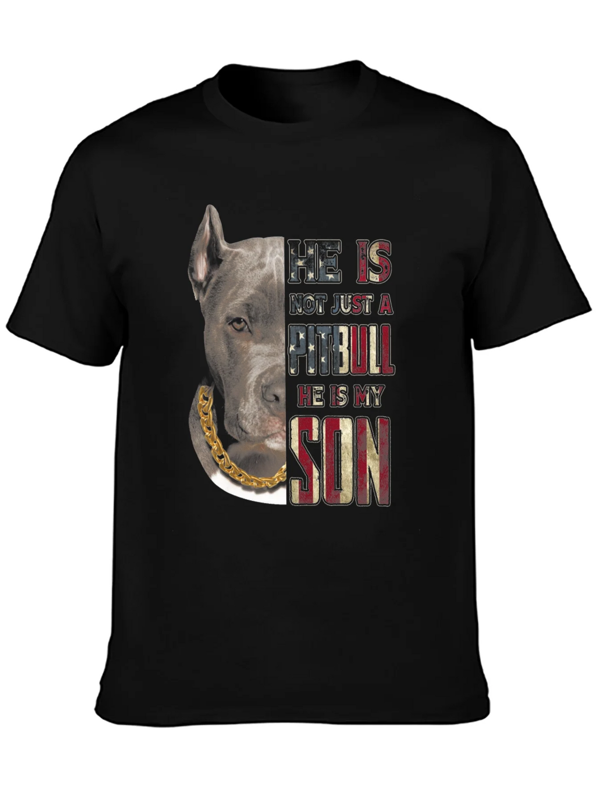 Pitbull Son American Flag T-Shirt product image 3