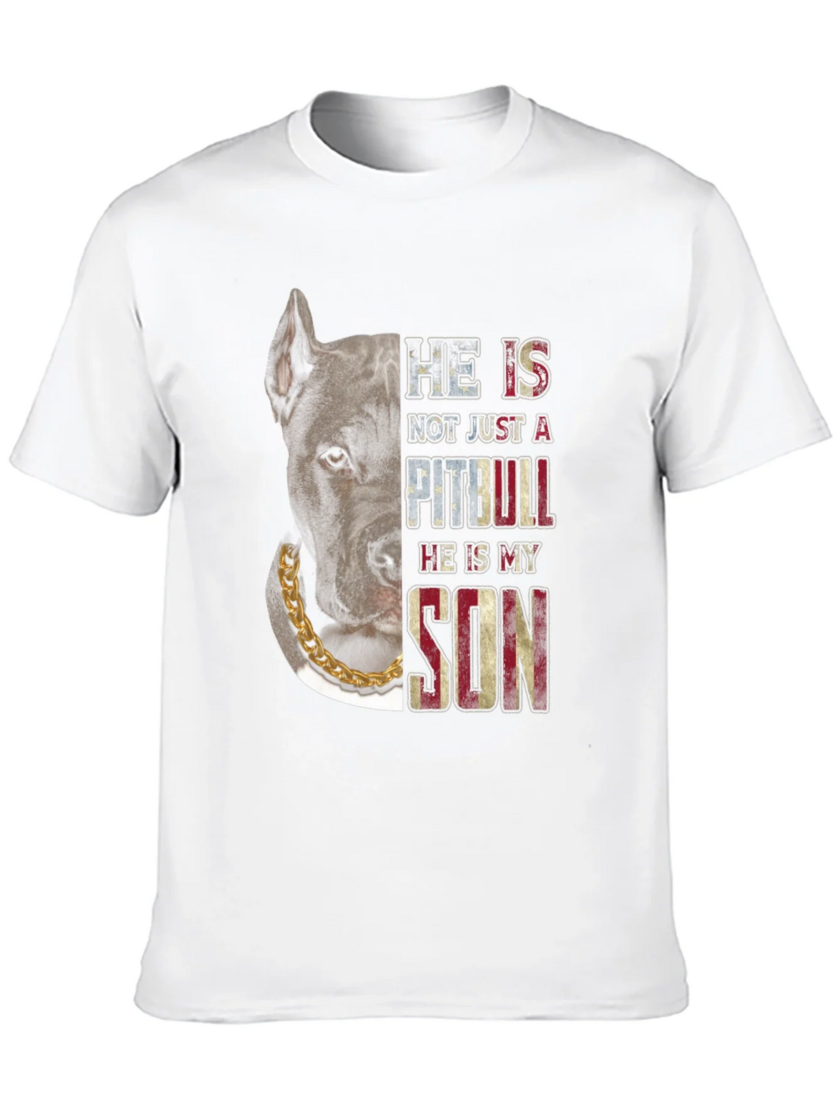 Pitbull Son American Flag T-Shirt product image 9
