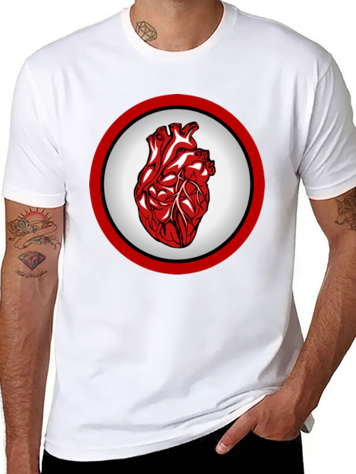 Anatomical Heart Graphic Tee - Bold Design product image 7