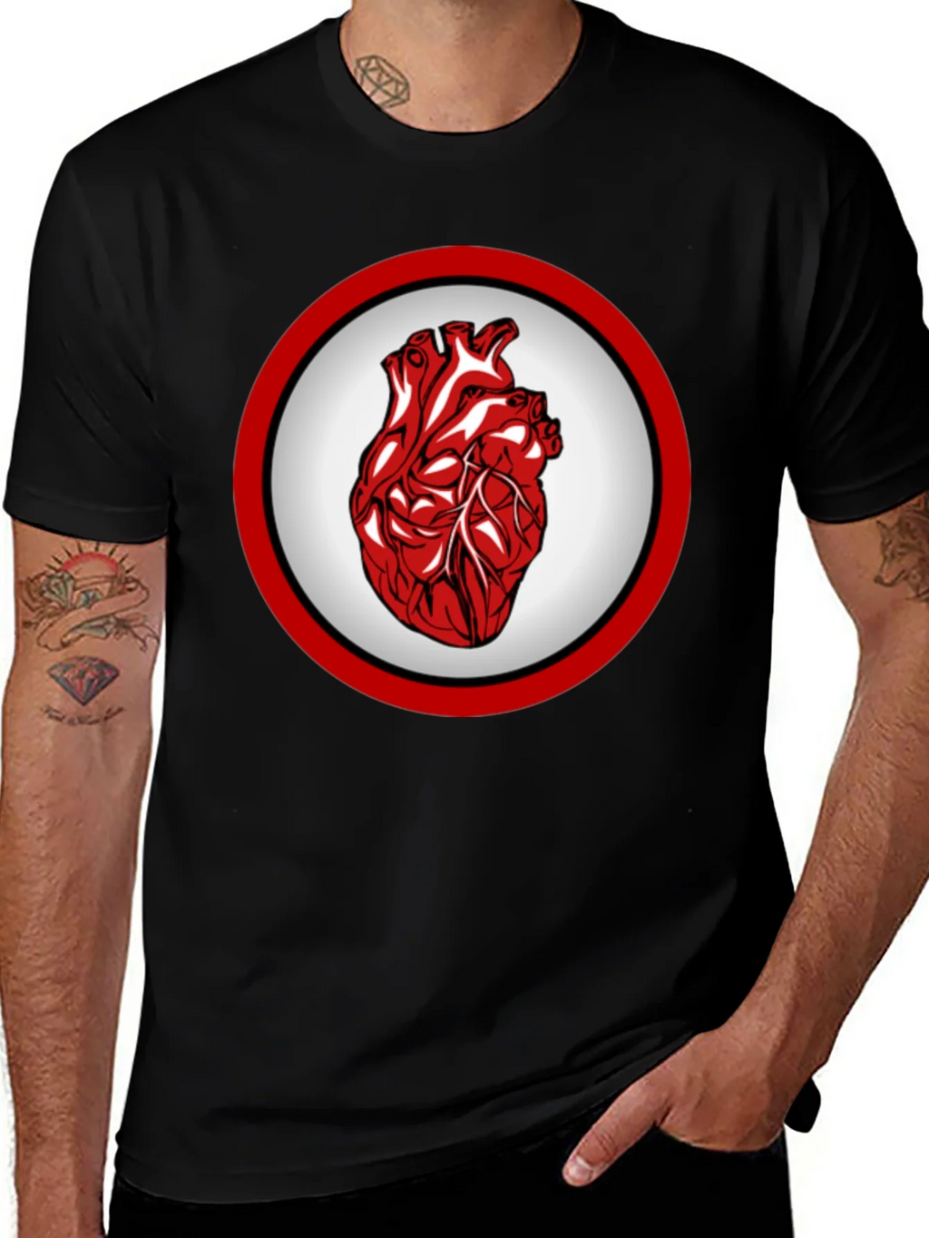 Anatomical Heart Graphic Tee - Bold Design product image 1