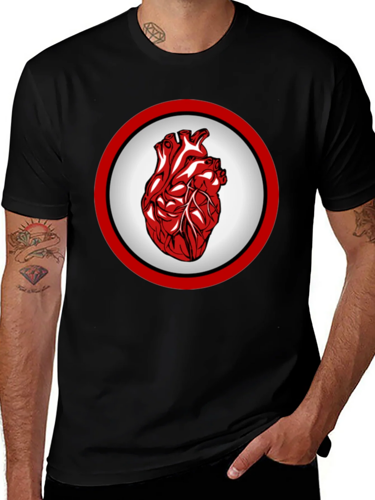 Anatomical Heart Graphic Tee - Bold Design product image 1
