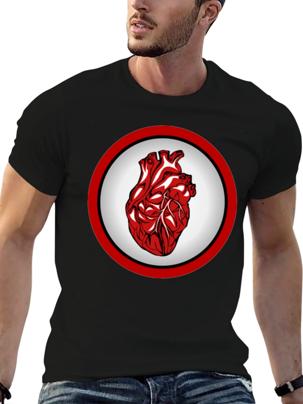 Anatomical Heart Graphic Tee - Bold Design product image 6