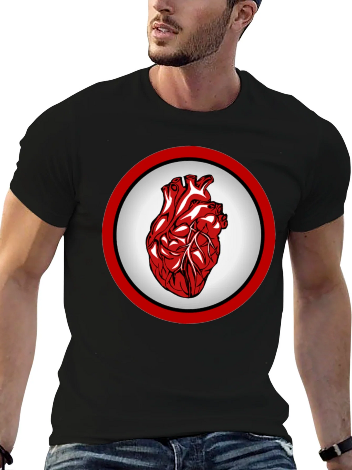 Anatomical Heart Graphic Tee - Bold Design product image 6