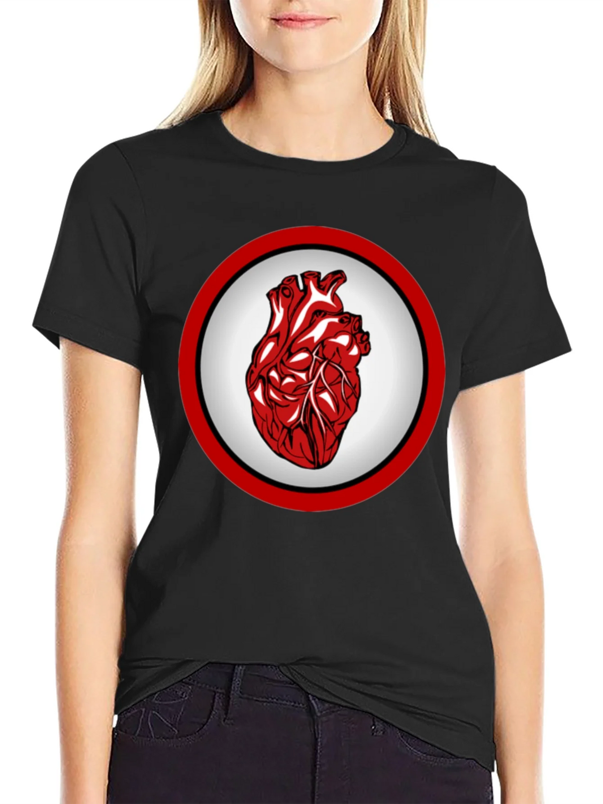 Anatomical Heart Graphic Tee - Bold Design product image 2