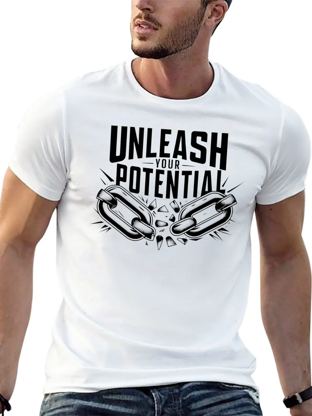 Unleash Your Potential Black Graphic Tee product image 12