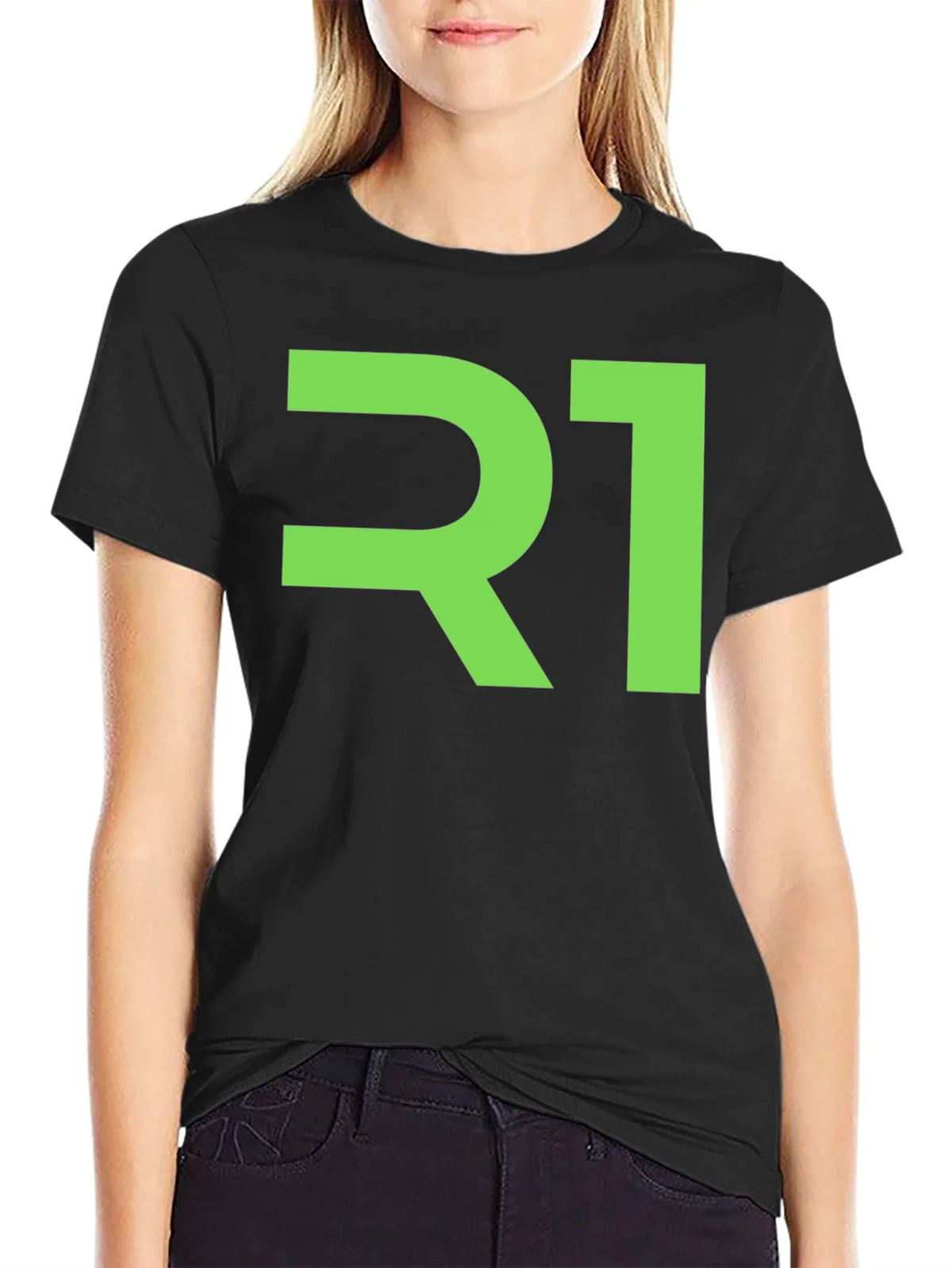 Modern R1 Graphic Tee - Black Cotton Blend product image 2