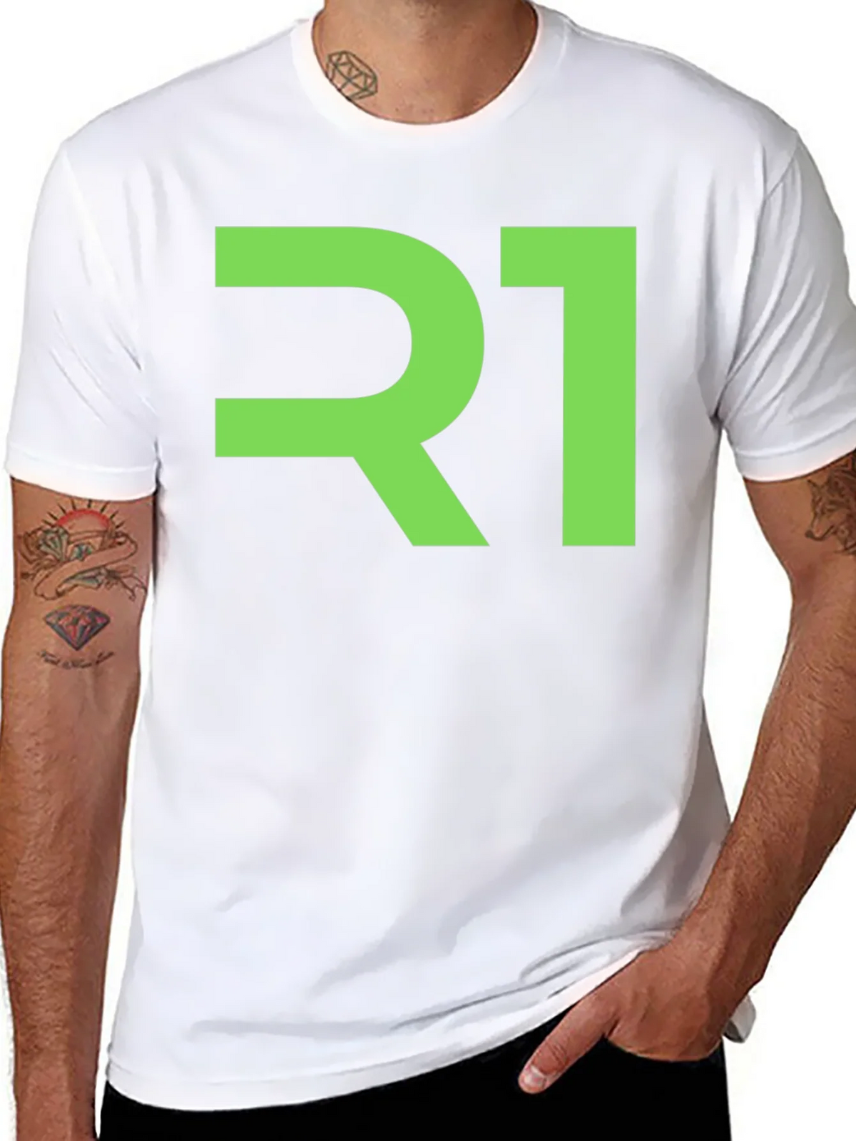 Modern R1 Graphic Tee - Black Cotton Blend product image 7