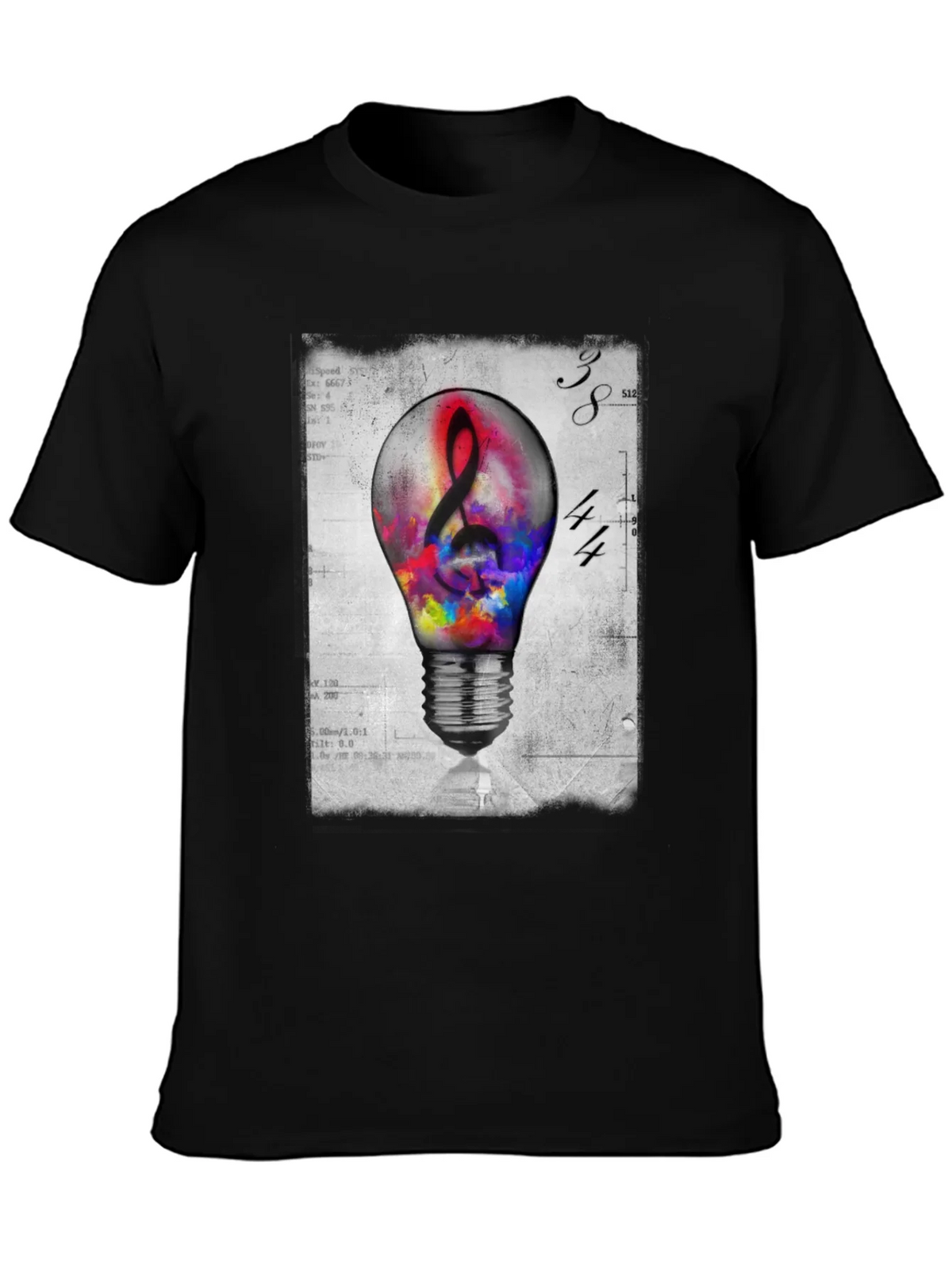 Musical Idea Light Bulb Graphic T-Shirt product image 3