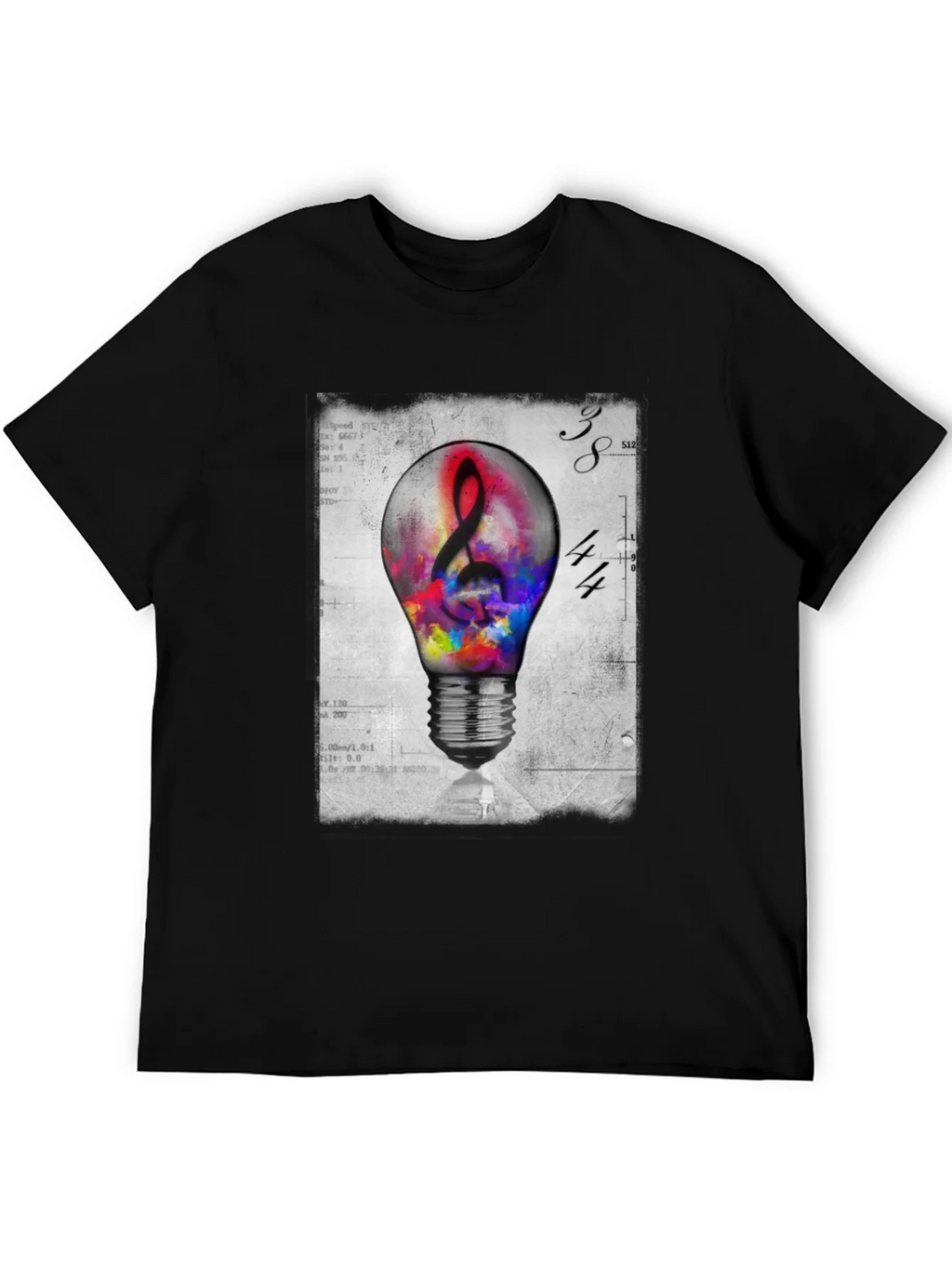 Musical Idea Light Bulb Graphic T-Shirt product image 5