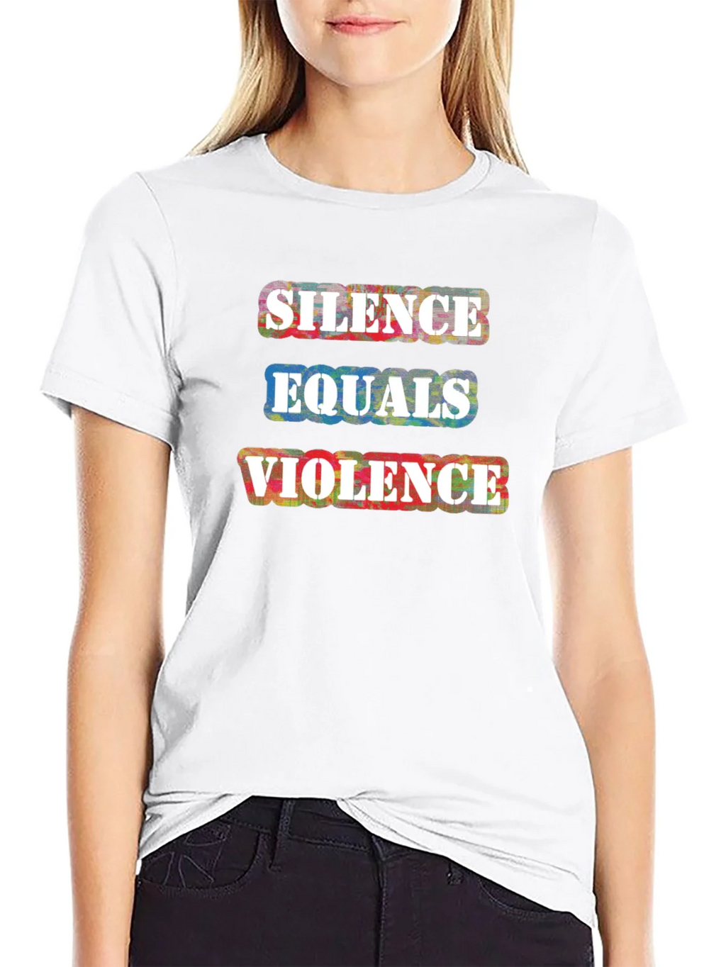 Silence Equals Violence Graphic Tee - Black product image 8
