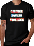 Silence Equals Violence Graphic Tee - Black product image 1