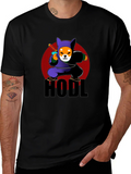 HODL Crypto Shiba Inu Ninja Black T-Shirt product image 1