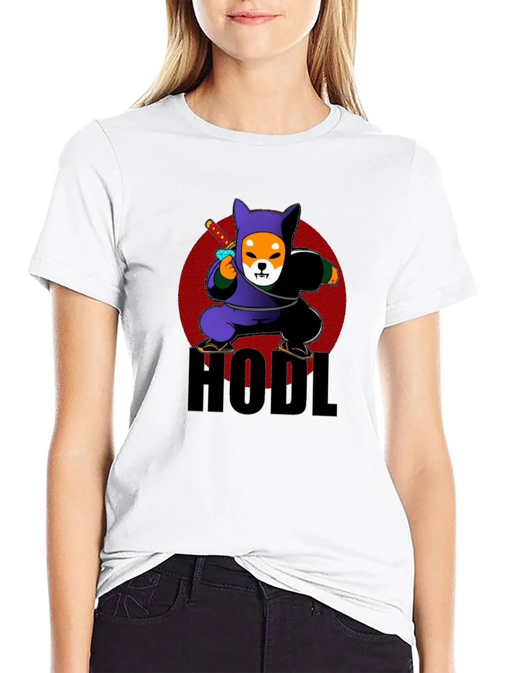 HODL Crypto Shiba Inu Ninja Black T-Shirt product image 8