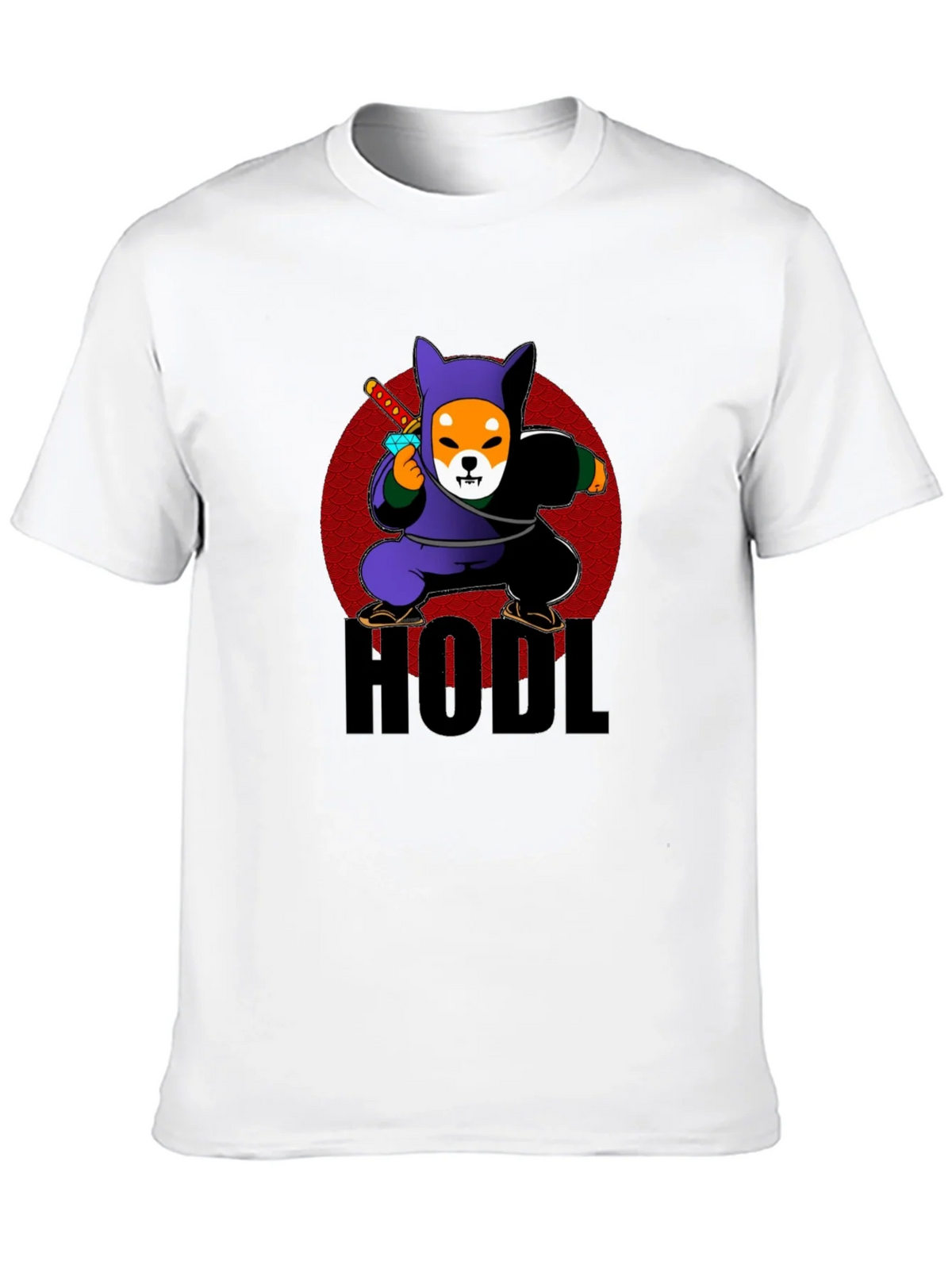 HODL Crypto Shiba Inu Ninja Black T-Shirt product image 9