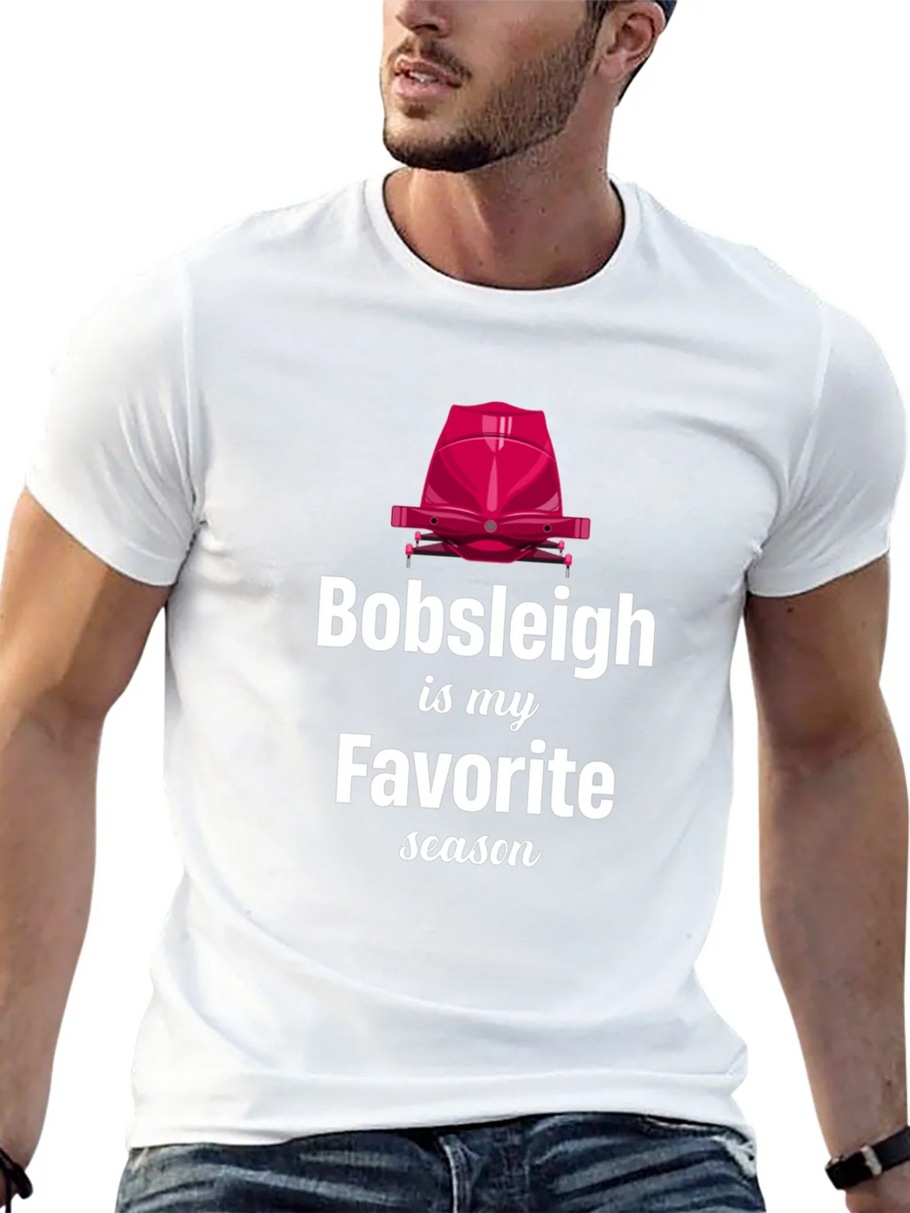 Bobsleigh Is My Favorite Season T-Shirt product image 4