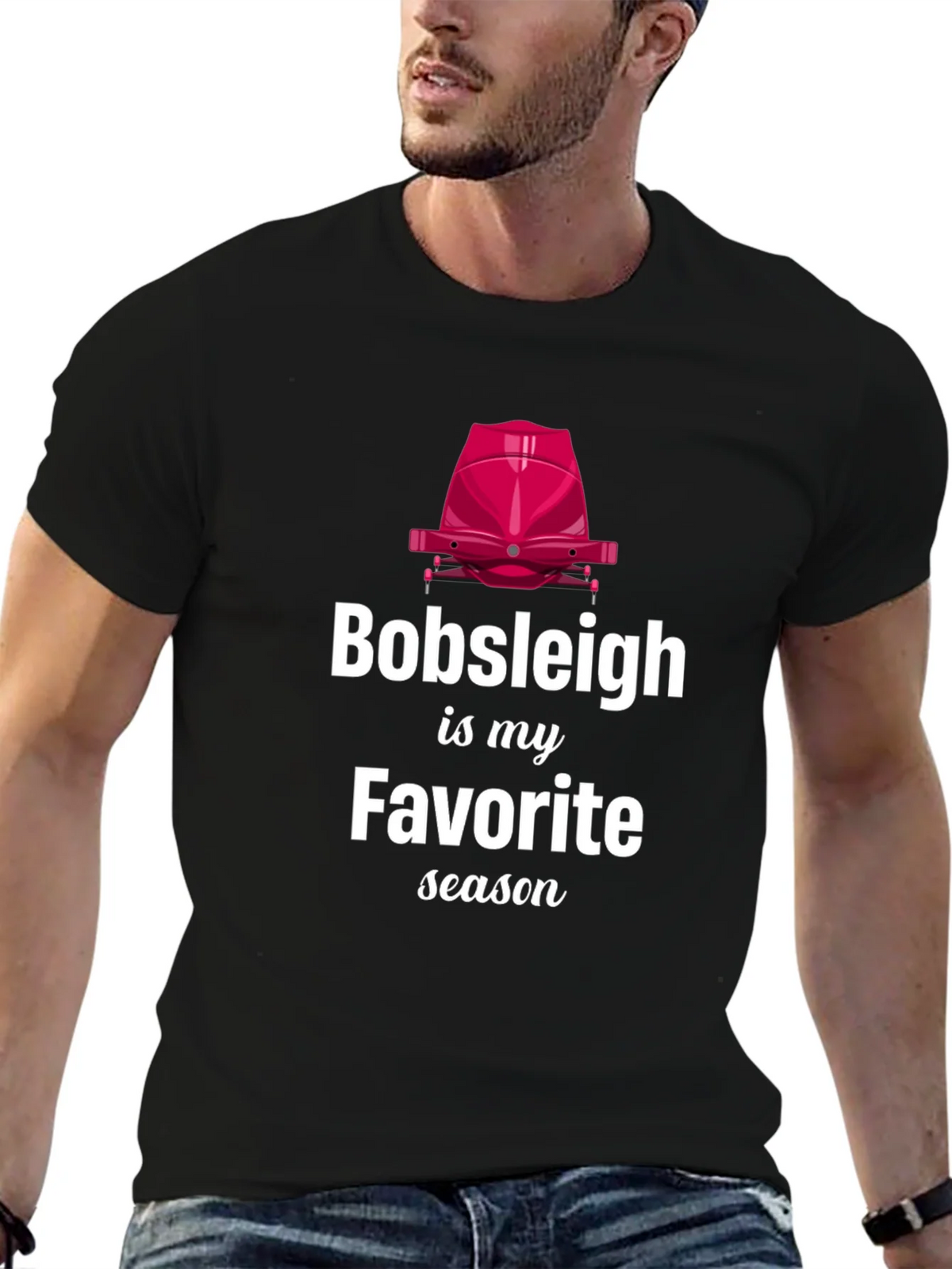 Bobsleigh Is My Favorite Season T-Shirt product image 3