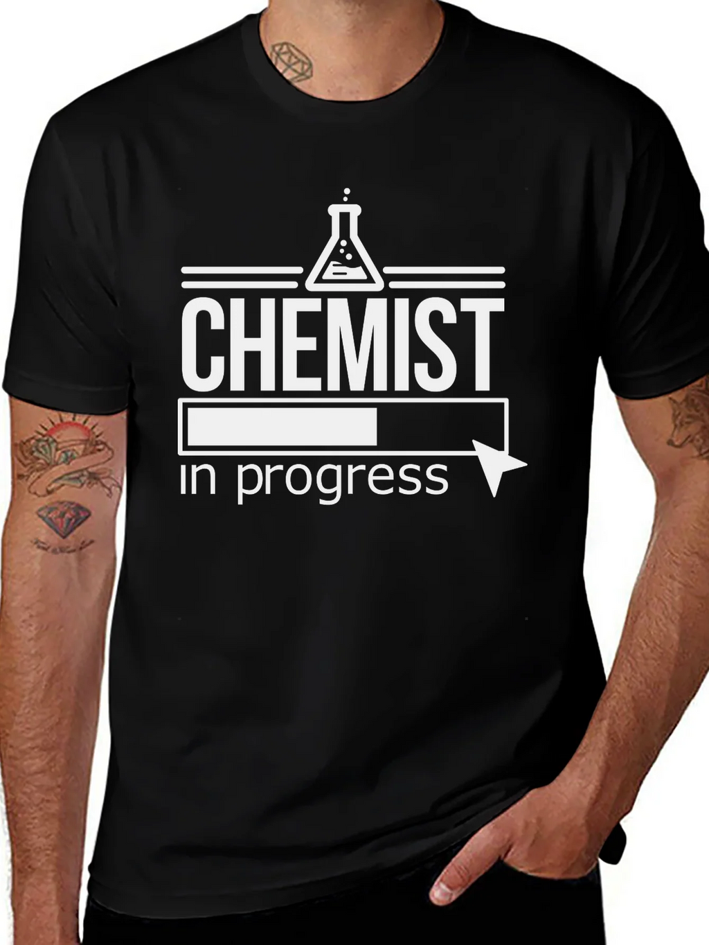Chemist In Progress Black T-Shirt product image 1
