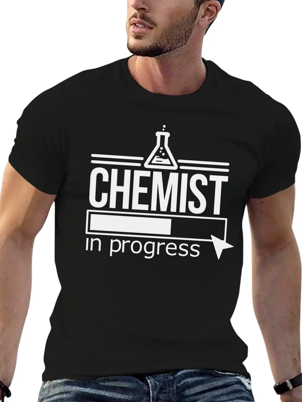 Chemist In Progress Black T-Shirt product image 6