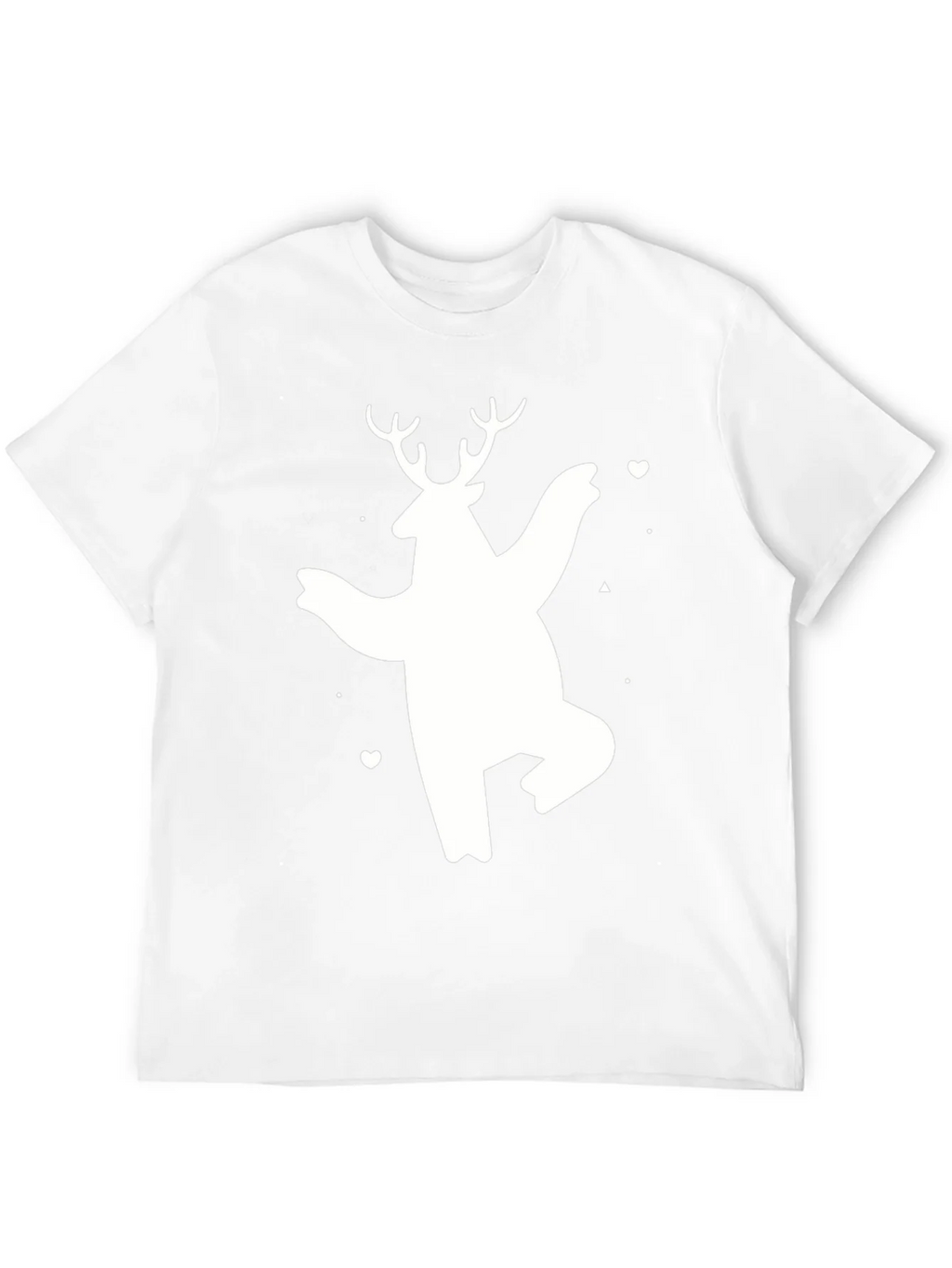 Bear Deer Graphic Tee - Black Cotton Casual T-Shirt product image 11