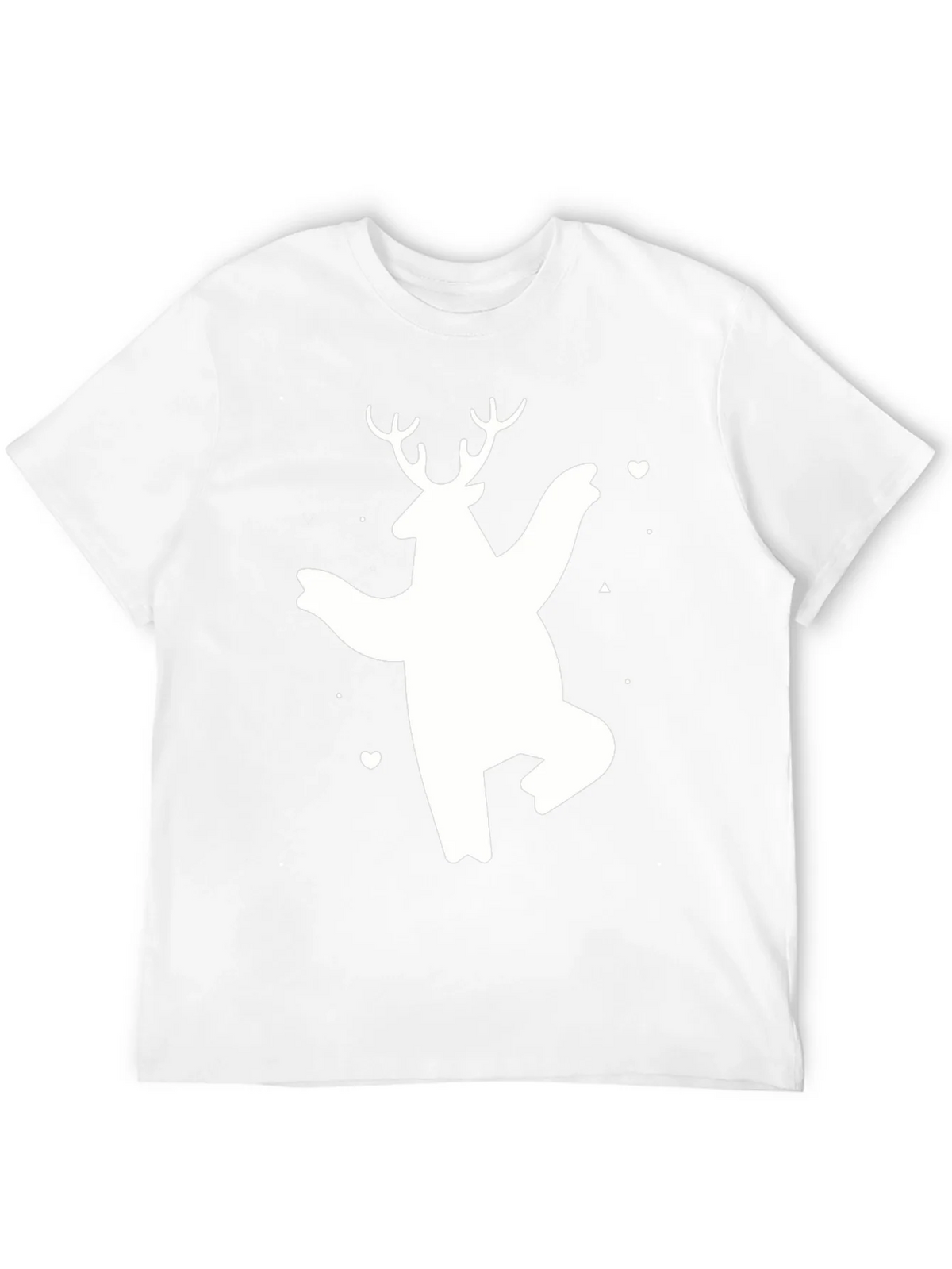 Bear Deer Graphic Tee - Black Cotton Casual T-Shirt product image 11