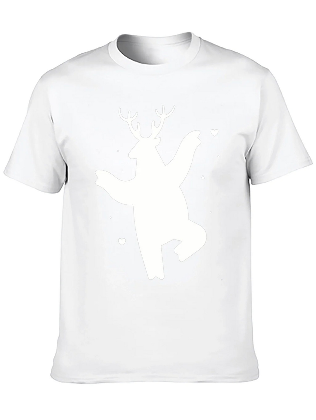 Bear Deer Graphic Tee - Black Cotton Casual T-Shirt product image 9