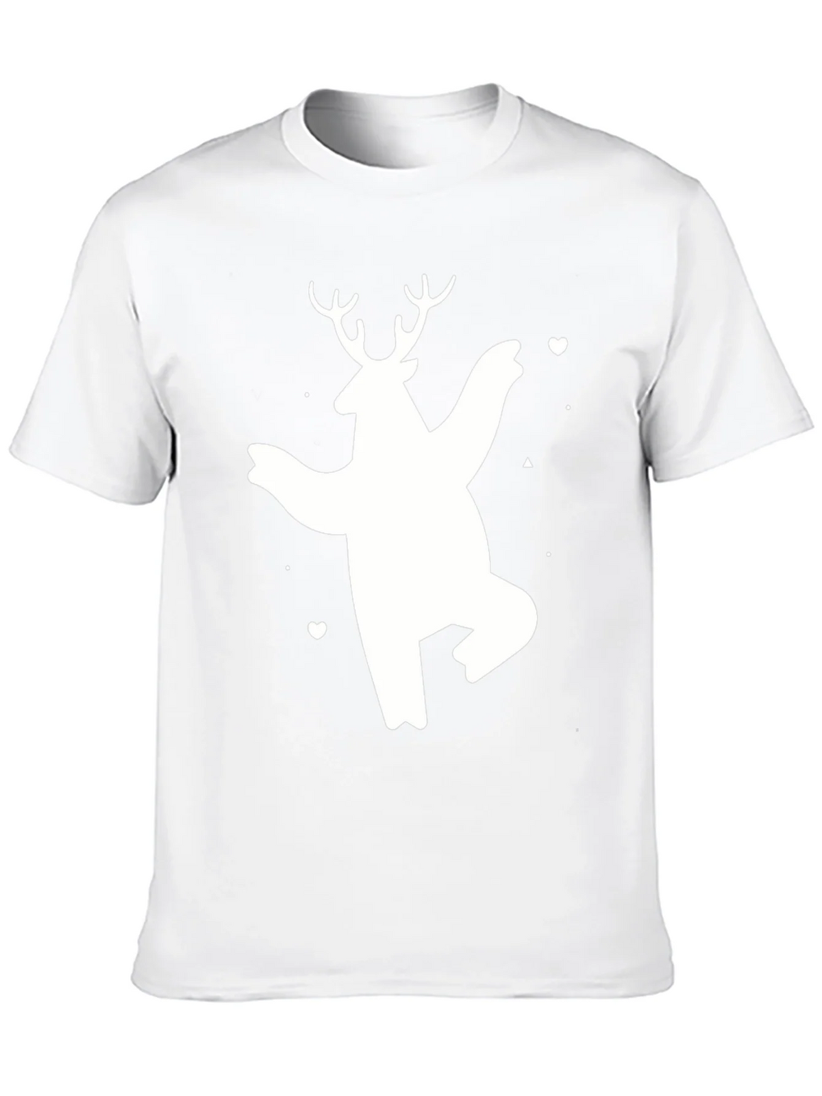 Bear Deer Graphic Tee - Black Cotton Casual T-Shirt product image 9