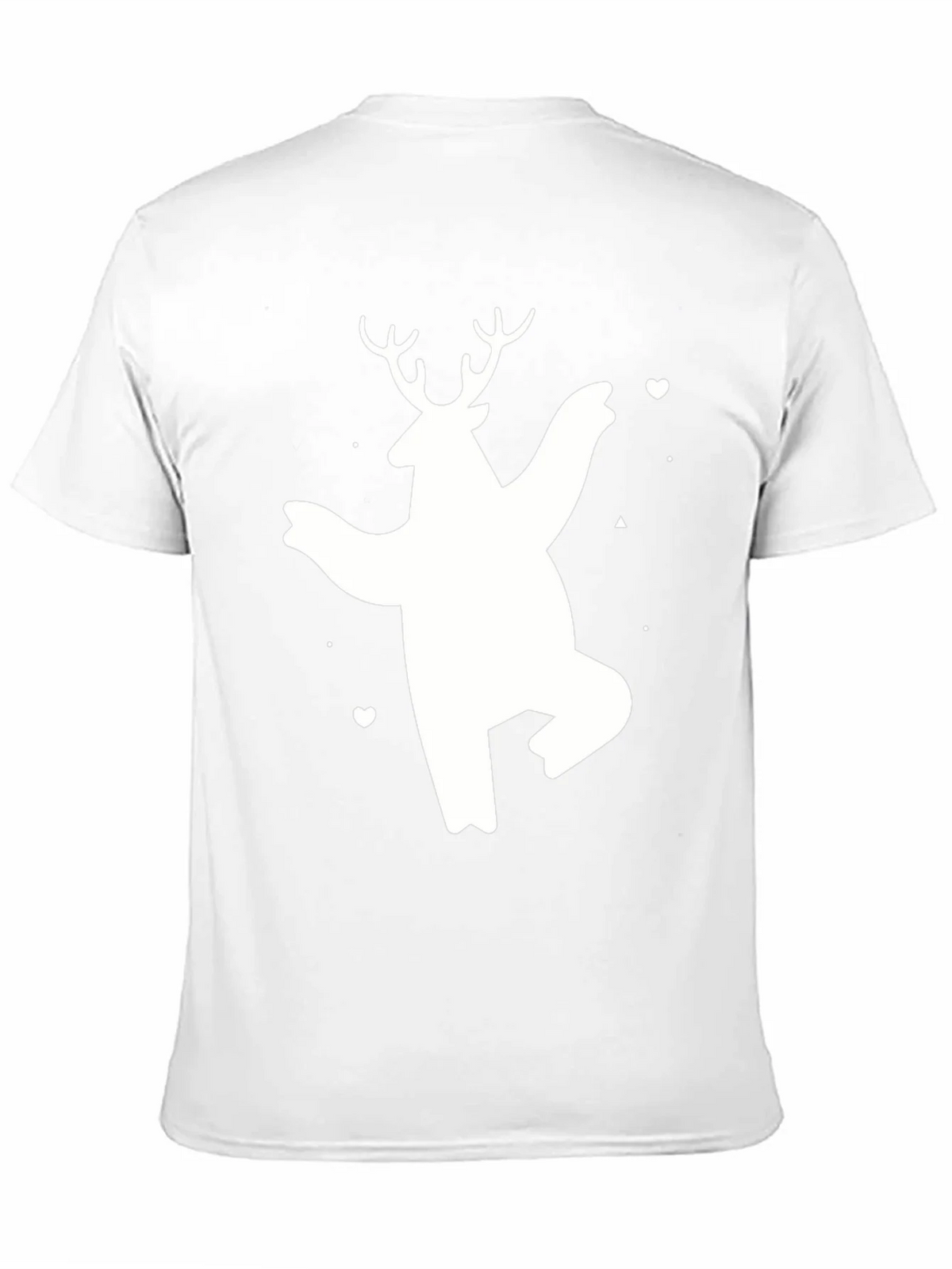 Bear Deer Graphic Tee - Black Cotton Casual T-Shirt product image 10