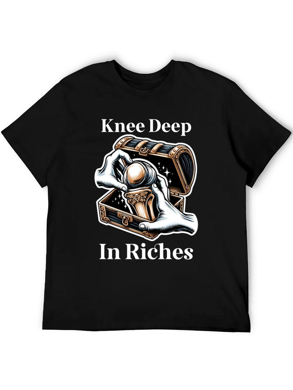 Knee Deep in Riches Black Graphic Tee product image 5