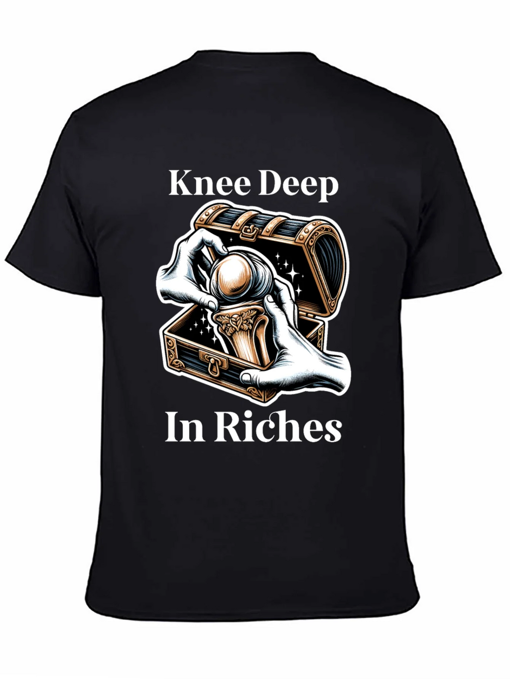 Knee Deep in Riches Black Graphic Tee product image 4