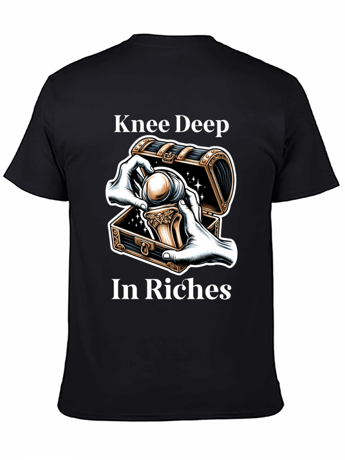 Knee Deep in Riches Black Graphic Tee product image 4