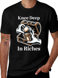 Knee Deep in Riches Black Graphic Tee product image 1