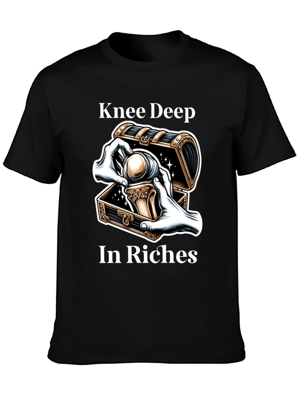 Knee Deep in Riches Black Graphic Tee product image 3