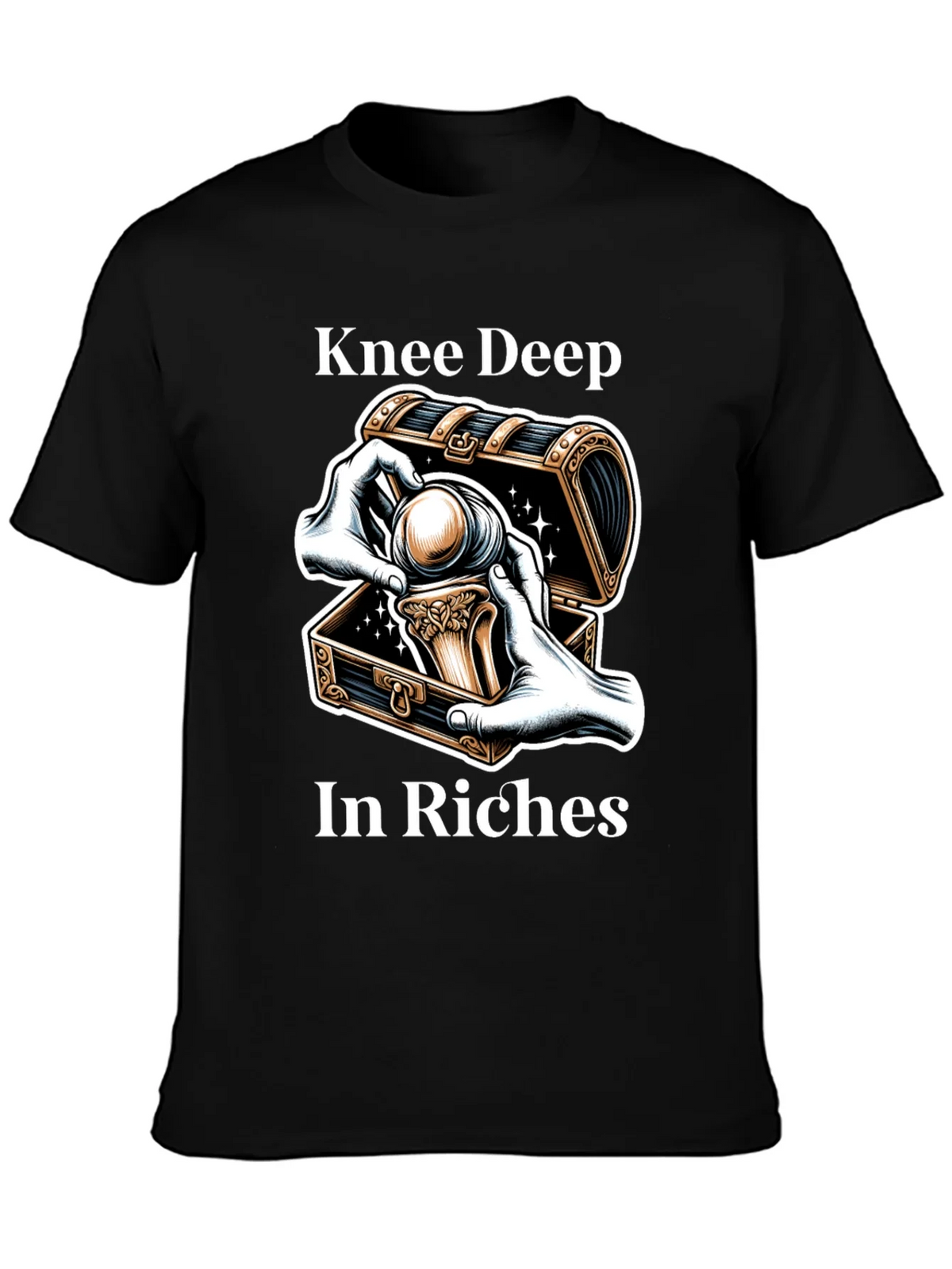 Knee Deep in Riches Black Graphic Tee product image 3