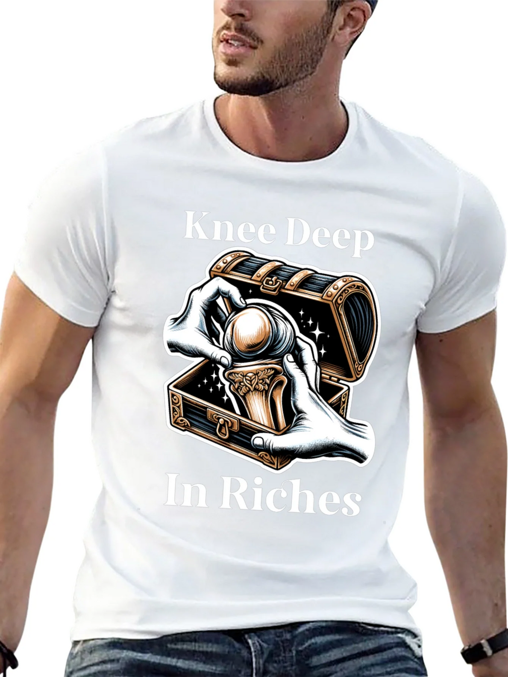 Knee Deep in Riches Black Graphic Tee product image 12