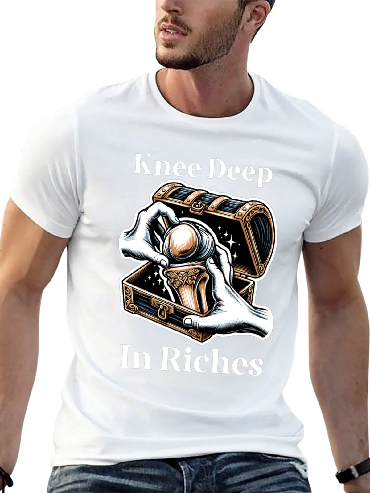 Knee Deep in Riches Black Graphic Tee product image 12
