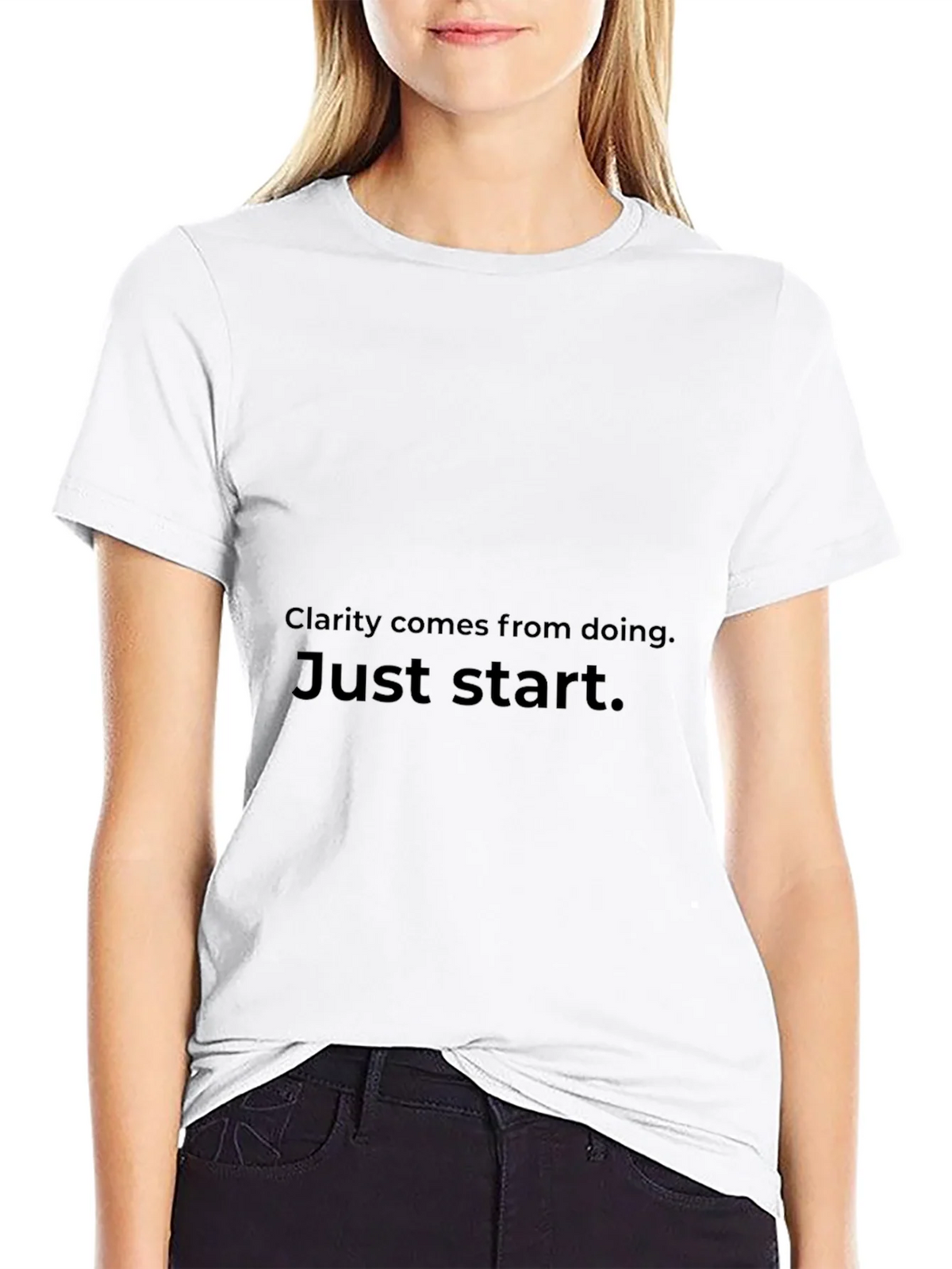 Inspirational T-Shirt - Clarity Comes From Doing Just Start product image 8