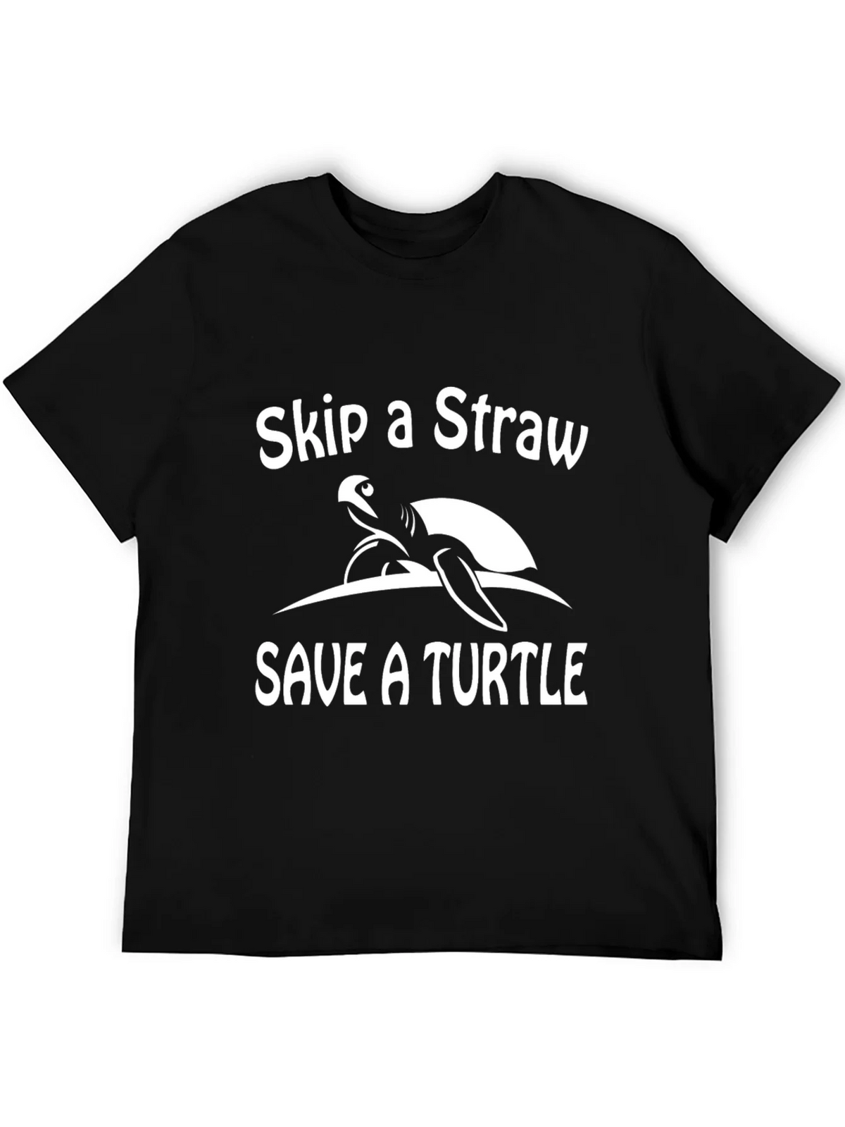 Skip a Straw Save a Turtle Graphic T-Shirt product image 5