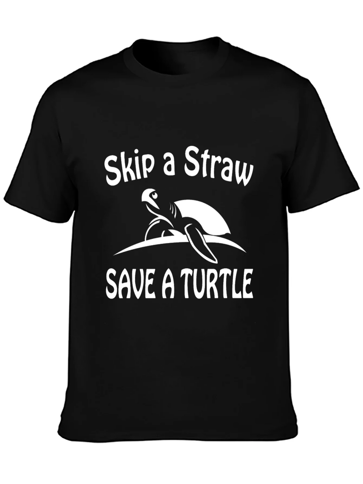 Skip a Straw Save a Turtle Graphic T-Shirt product image 3