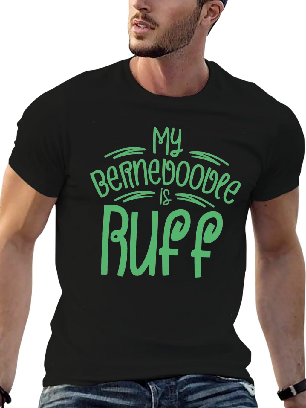 My Bernedoodle is Ruff Graphic T-Shirt product image 6