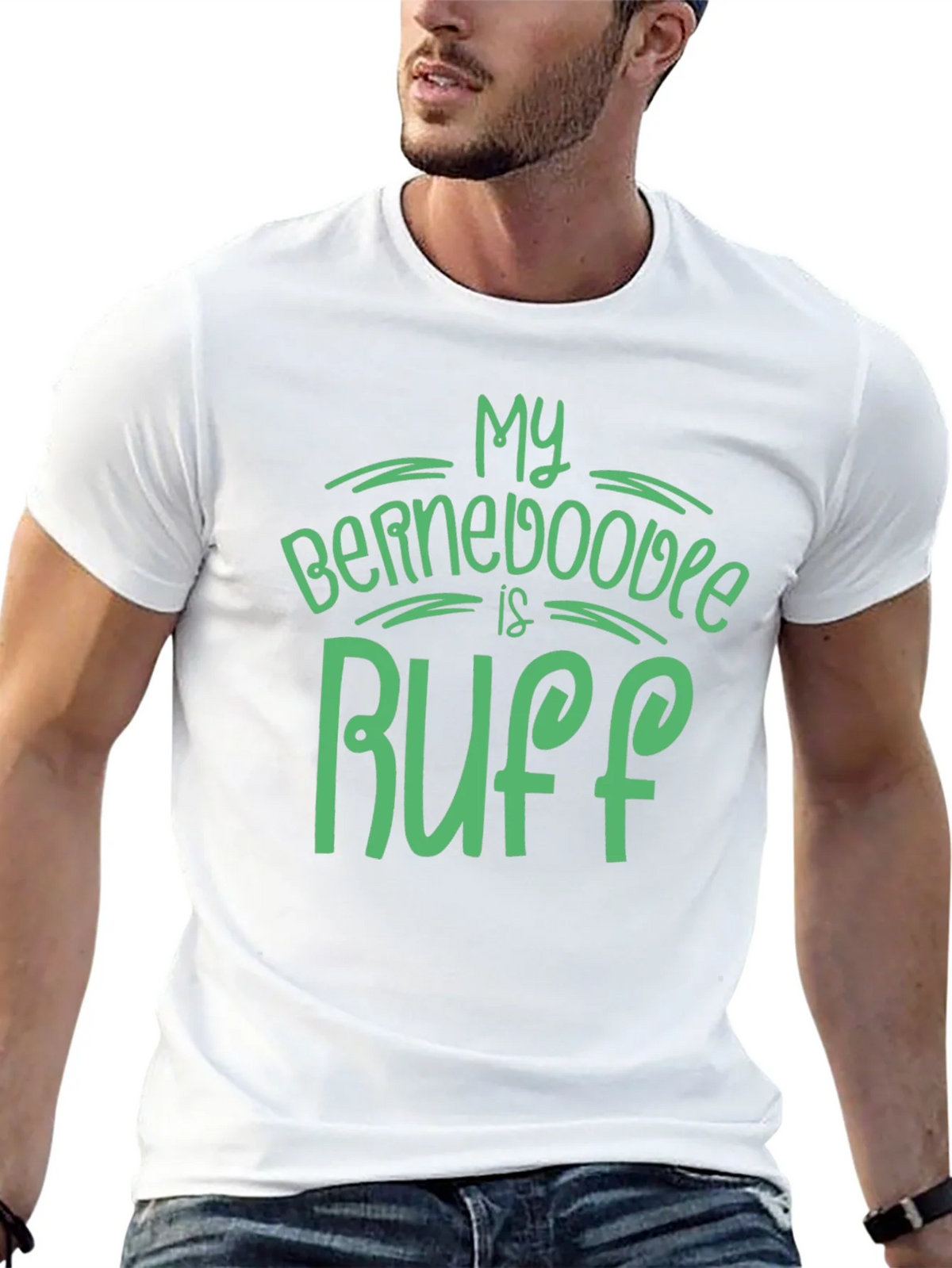 My Bernedoodle is Ruff Graphic T-Shirt product image 12