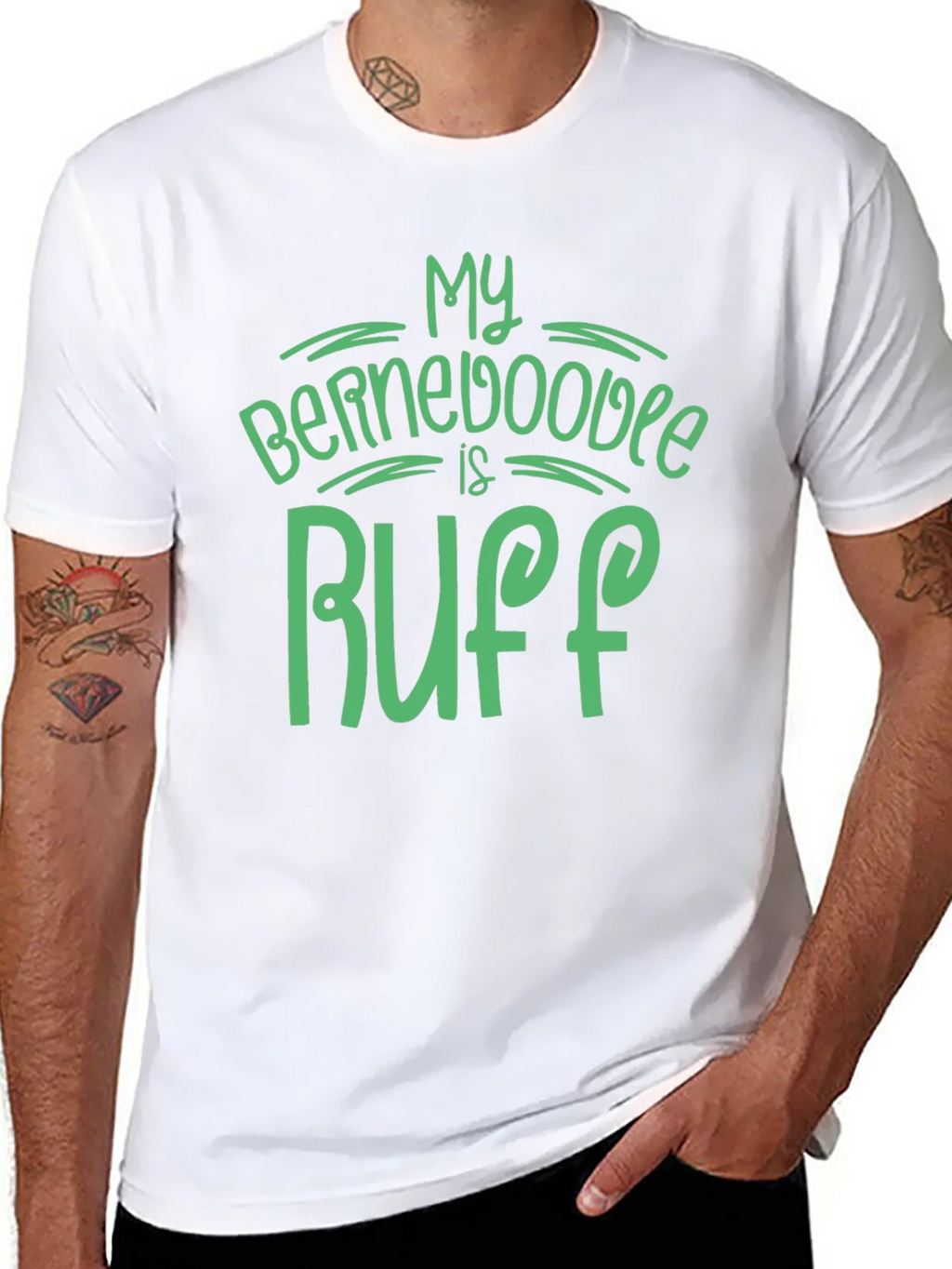 My Bernedoodle is Ruff Graphic T-Shirt product image 7