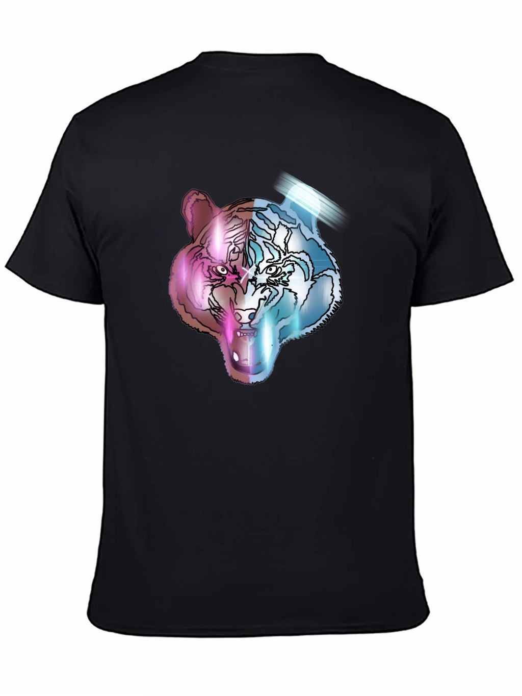 Neon Tiger Graphic Tee - Unisex Black T-Shirt product image 4